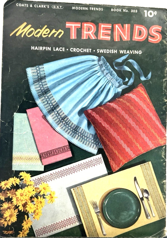 Coats & Clark's Magazine No.303 - Modern Trends/Lace, Crochet & Weaving 1954 - Image 2 of 4