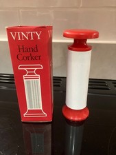 Hand Corking tool. For bottling Home Brew wine Vinty brand. Bag of 12 free corks