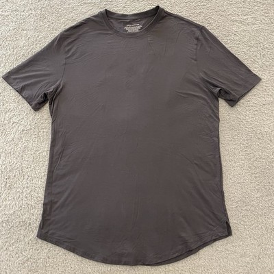 Jack Archer Anytime Tee Shirt Mens Large Gray Curved Hem Modal Performance