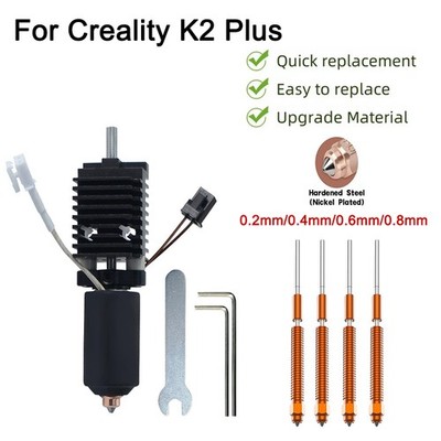 Hotened Kit Quick-Swap 3D Printer Nozzle For Creality K2 Plus Replacement