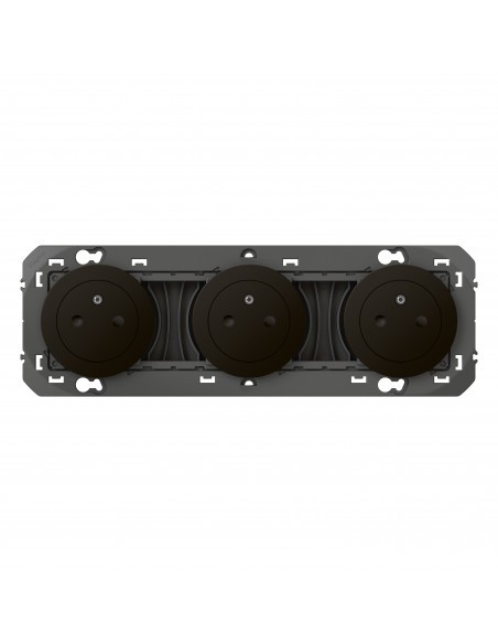 Prise triple Legrand dooxie encastrable de surface anti-poussière