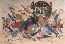 DANTI ALVARO NATURA MORTA VASO DIPINTO OLIO SU TAVOLETTA 50x35