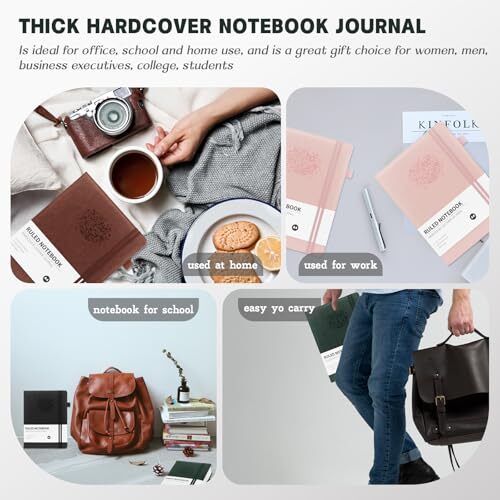 Graph Paper Notebook 8.5x11 Hardcover Leather Journal For BROWN A4-GRAPH - Picture 3 of 7