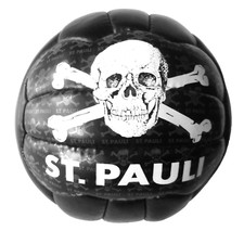 FC St.Pauli 1910 Fußball Lederball Schwarz Logo Gr.5 Top
