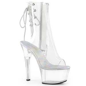 clear plastic platform heels