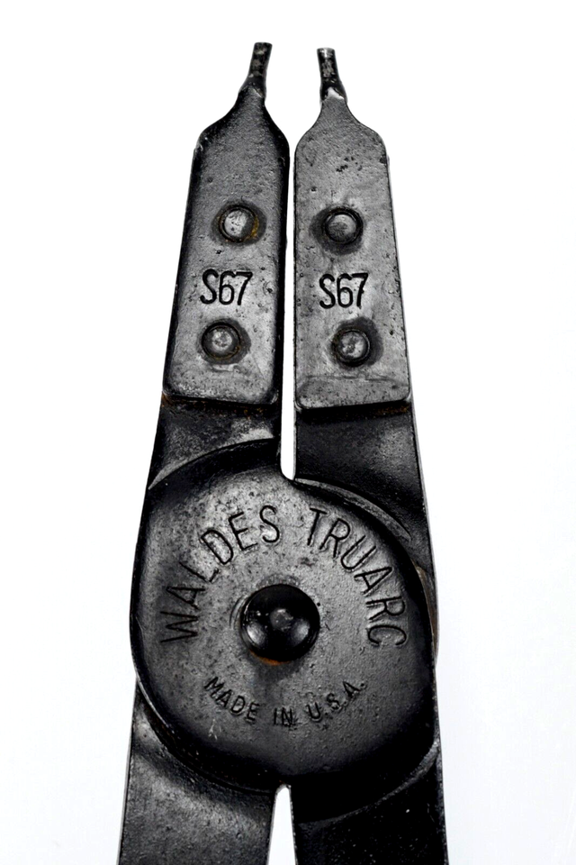 Waldes Truarc 16" Heavy Duty Ratcheting Snap Ring Pliers W/ No.S67 Tips