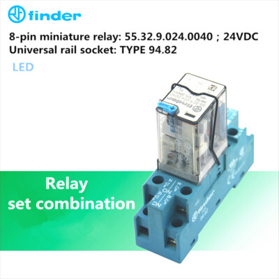 1pcs FINDER Relays 55.32.9.024.0040+94.82 Universal Relay Set 8-pin 24VDC Relay