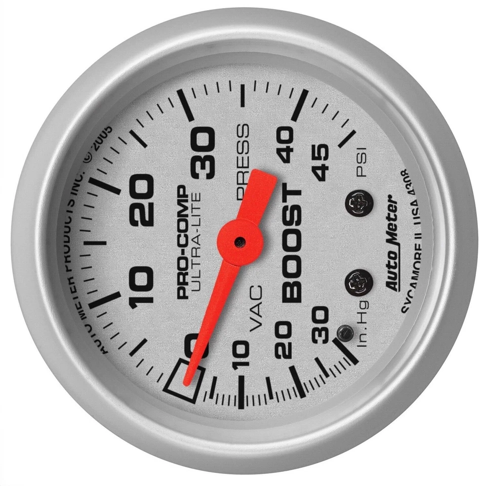 AutoMeter 4308 Ultra-Lite Mechanical Boost/Vacuum Gauge - Image 2 of 4
