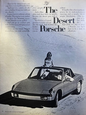 1972 Vintage Magazine Advertisement Porsche 914 The Desert Porsche