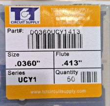 TCT REPOINTED DRILLS UCY1 0.914MM 0.0360" DIA 0.413" FLUTE LOT OF 50 