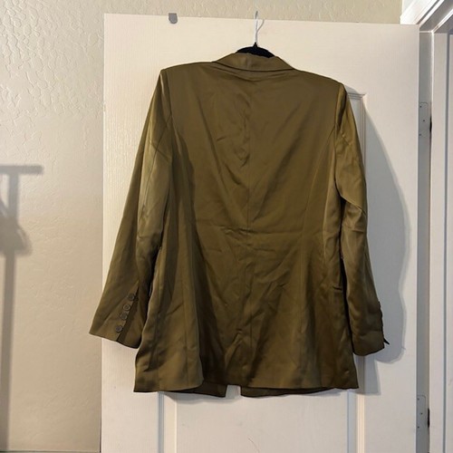 NWT The Drop Women's Military Olive Peak Lapel Blazer SZ M - Picture 2 of 5