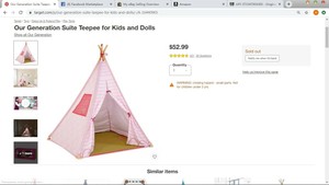 our generation suite teepee for kids and dolls