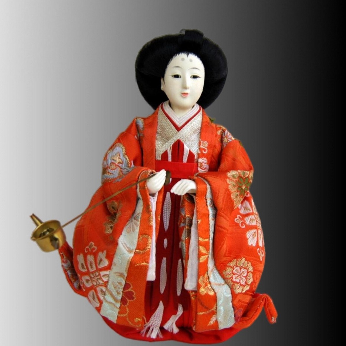 Authentic Japanese Porcelain Head Hina Doll Matsuuri Imperial