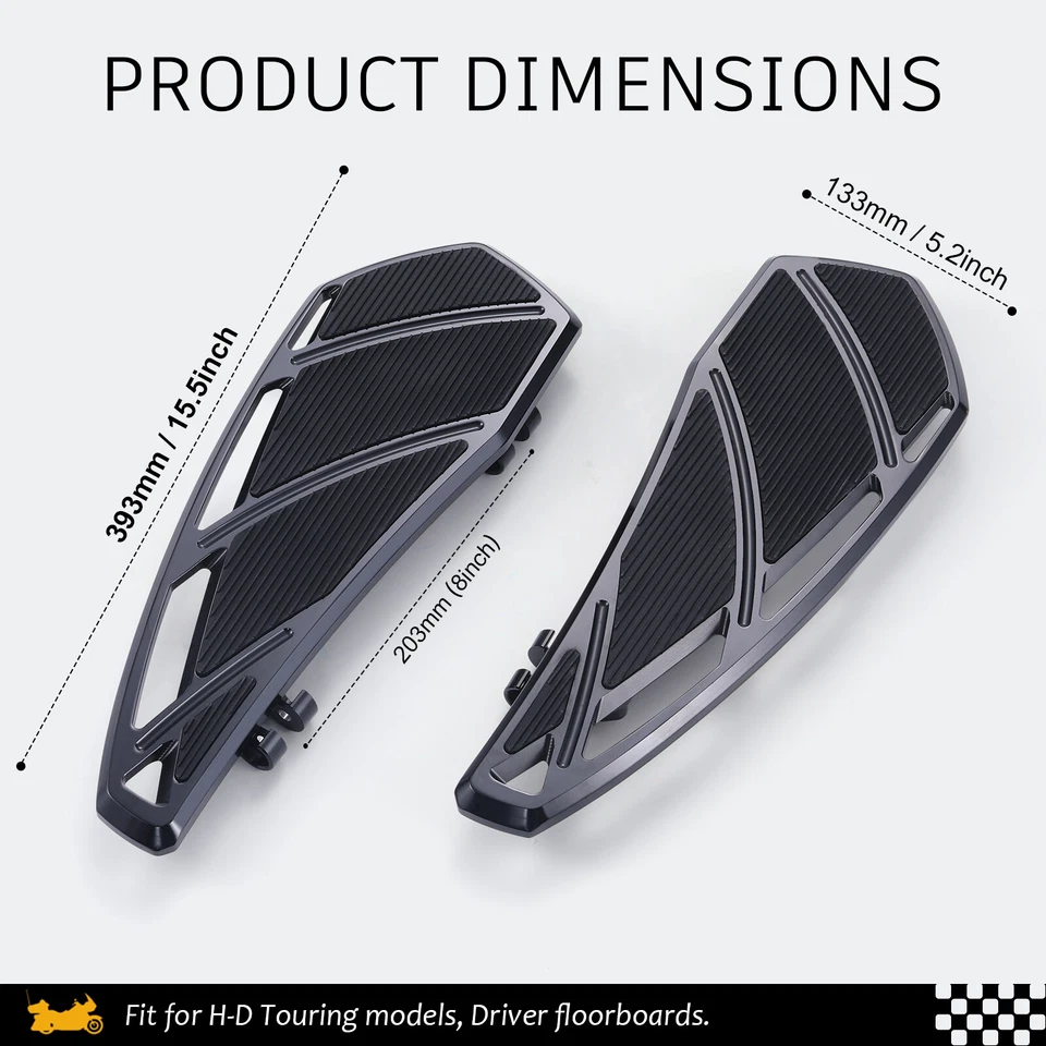 Estriberas Phantom de aluminio para Harley FLHX FLTRX 2014-2025  Foto 3 de 4