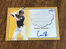 CASEY SAUCKE 2020 LEAF PERFECT GAME GOLD RAINBOW AUTO #1/1 Virginia, WHITE SOX
