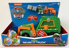 Paw Patrol Rocky Reuse It Recycling Truck w/ Figure & Tools 8-Pc Action Toy NEW