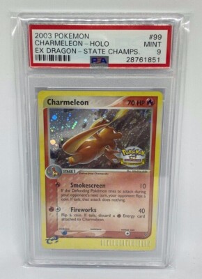 2003 CHARMELEON HOLO (STATE CHAMPS) EX DRAGON (PSA 9) #99 POKEMON