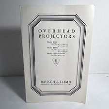 1945 BAUSCH  LOMB Overhead BOH Projector Directions Assembly  Operation Manual