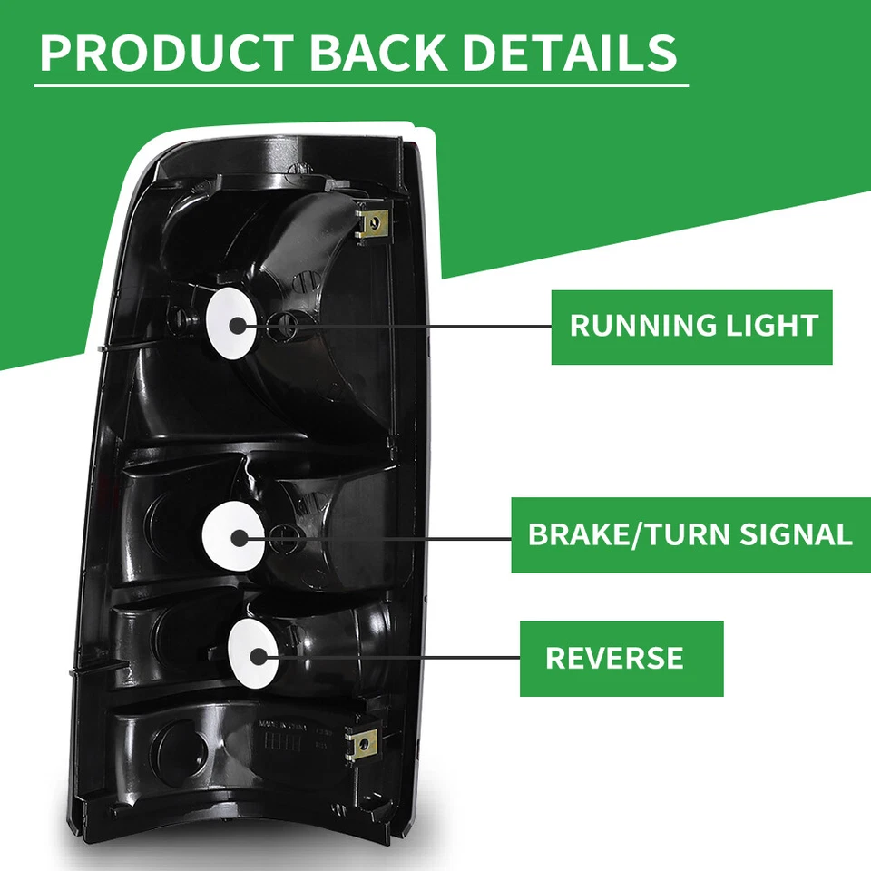 Luces traseras lámparas de freno para Chevy Silverado 1500 2500 99-03 GMC Sierra 1999-2002 Foto 3 de 4