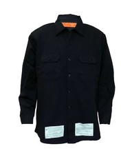 Solar 1 Clothing MSF14 Industrial Fire Resistant Long Sleeve Work Shirt, Navy...