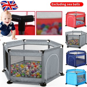 6 panel play yard with door