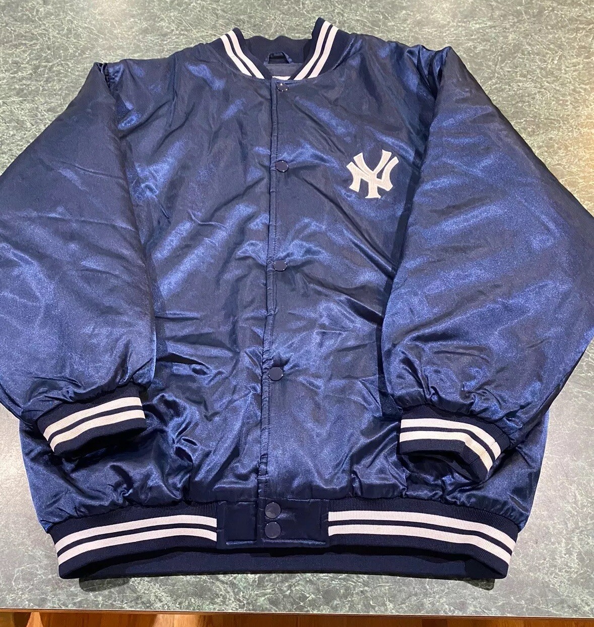 Genuine Stuff New York Yankees Navy Blue Jacket Size YOUTH XL Or Adult Small