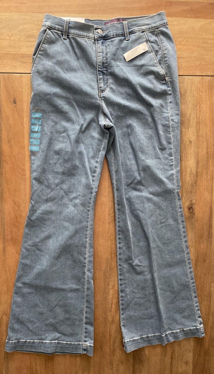 Gloria Vanderbilt Flare Trouser High Rise Denim Jeans Hippie Boho
