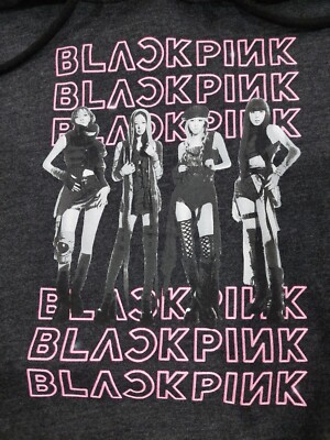 NEW K-Pop BLACKPINK Official Hoodie Black Pink Lisa Rosè Size XL
