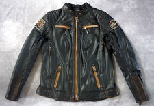 Harley Davidson Women's Maize Vented Vintage Black Leather Jacket 97013-19vw L