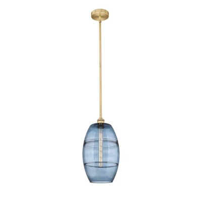 Innovations 616-1S Vaz 1Lt 10'' Stem Mini Pendant, BS/BL - 616-1S-BB-G557-10BL