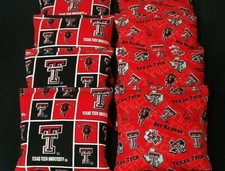 Cornhole Bean Bags made w TEXAS TECH University Fabric 8 ACA Regulation Bags NEW