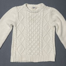 OshKosh Kids Wool Blend Cable Knit Sweater Girls Boys Size 5 Cream ivory Color