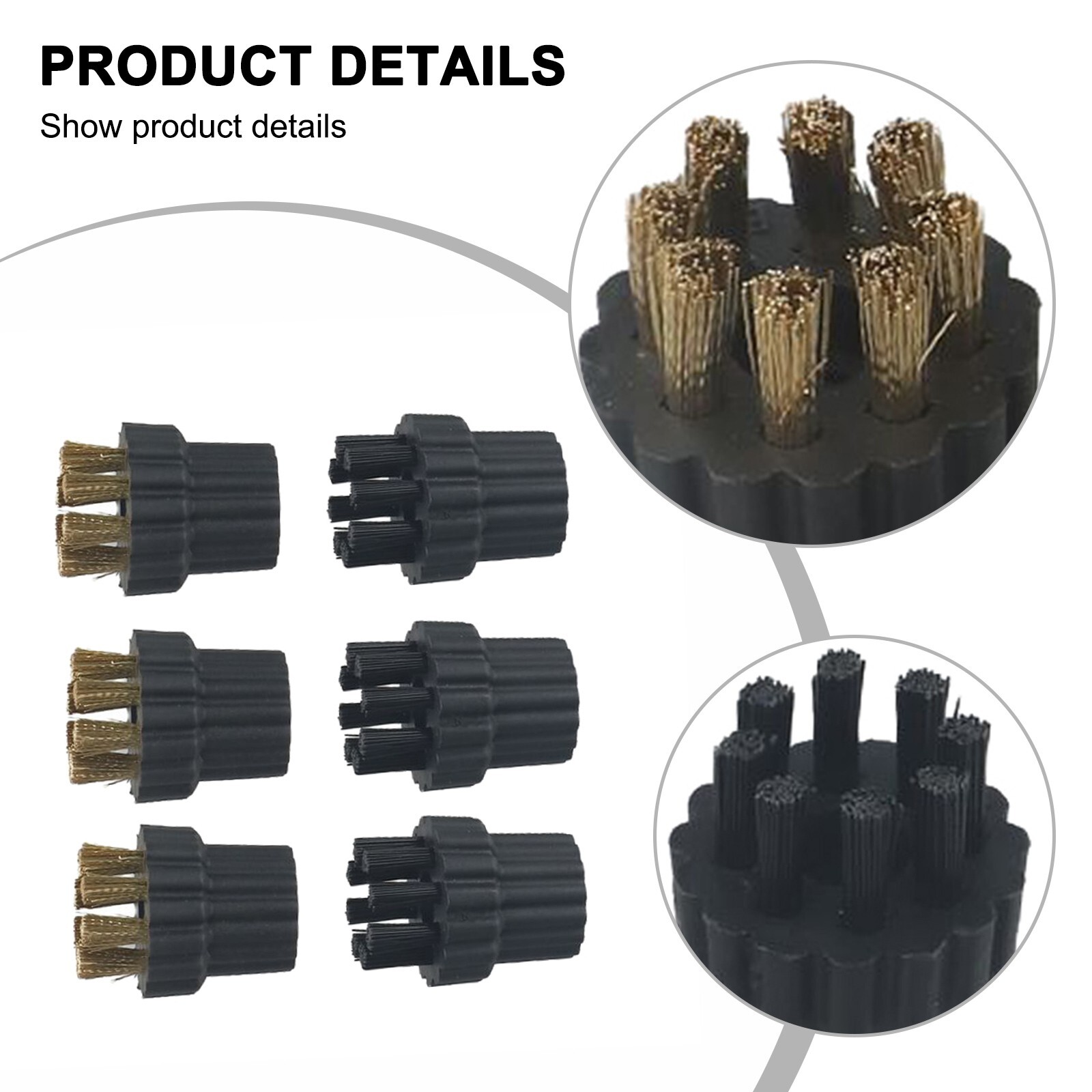 Professional Grade 6pcs Brass Nylon Brushes for Steam Mop X5 Effective Cleaning eBay