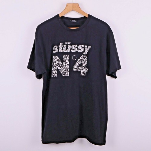 Stussy N4 Vintage Black T-shirt Size L 
