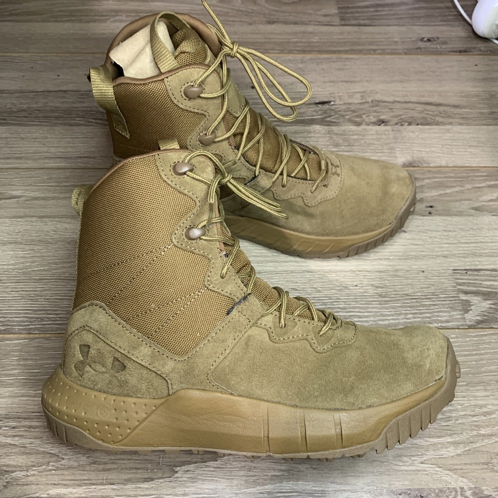 Under Armour Micro G Valsetz Leather Boots in Coyote for Women Size 10