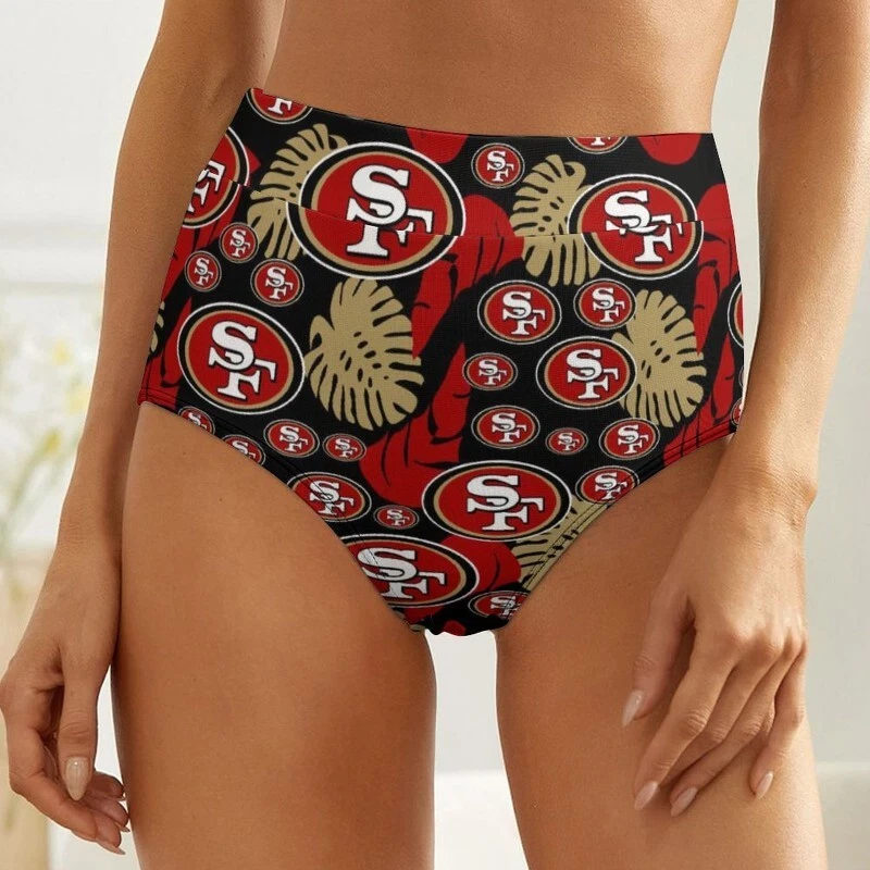 San Francisco 49ers Women's High Waist Underwear Full Print Triangle  Underpants