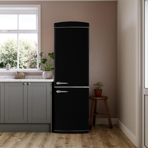 Lamona FLM6304 Freestanding 70/30 Matt Black Retro Fridge Freezer New HW180292 eBay