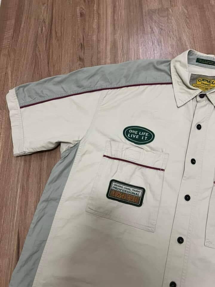Camel Trophy Safari Shirt Adventure Wear One Life Live It Beige