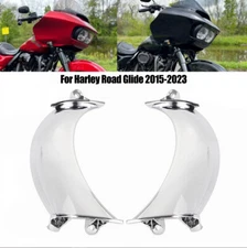 Chrome Front Headlight Fairing Vents Fit For Harley Road Glide CVO Ultra FLTRUSE