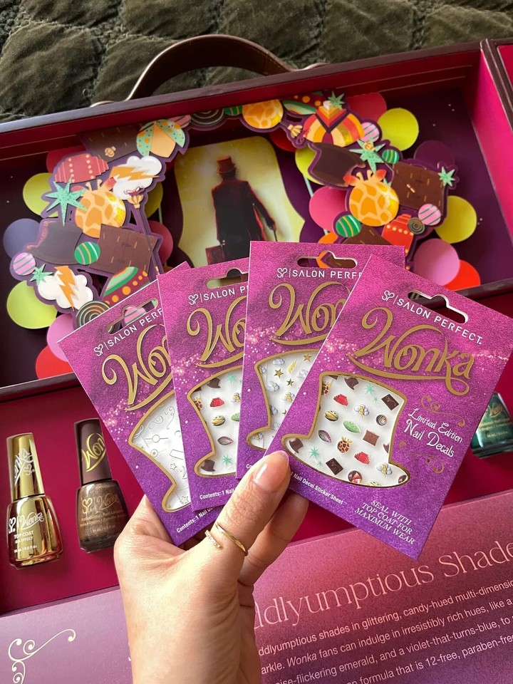 China Glaze ENTIRE Wonka Collection Nail Polishes, Nail Decals, Fake