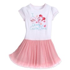 Disney Store Minnie Mouse Dress Tutu Dress Pink Floral Girl Size 3 XXS