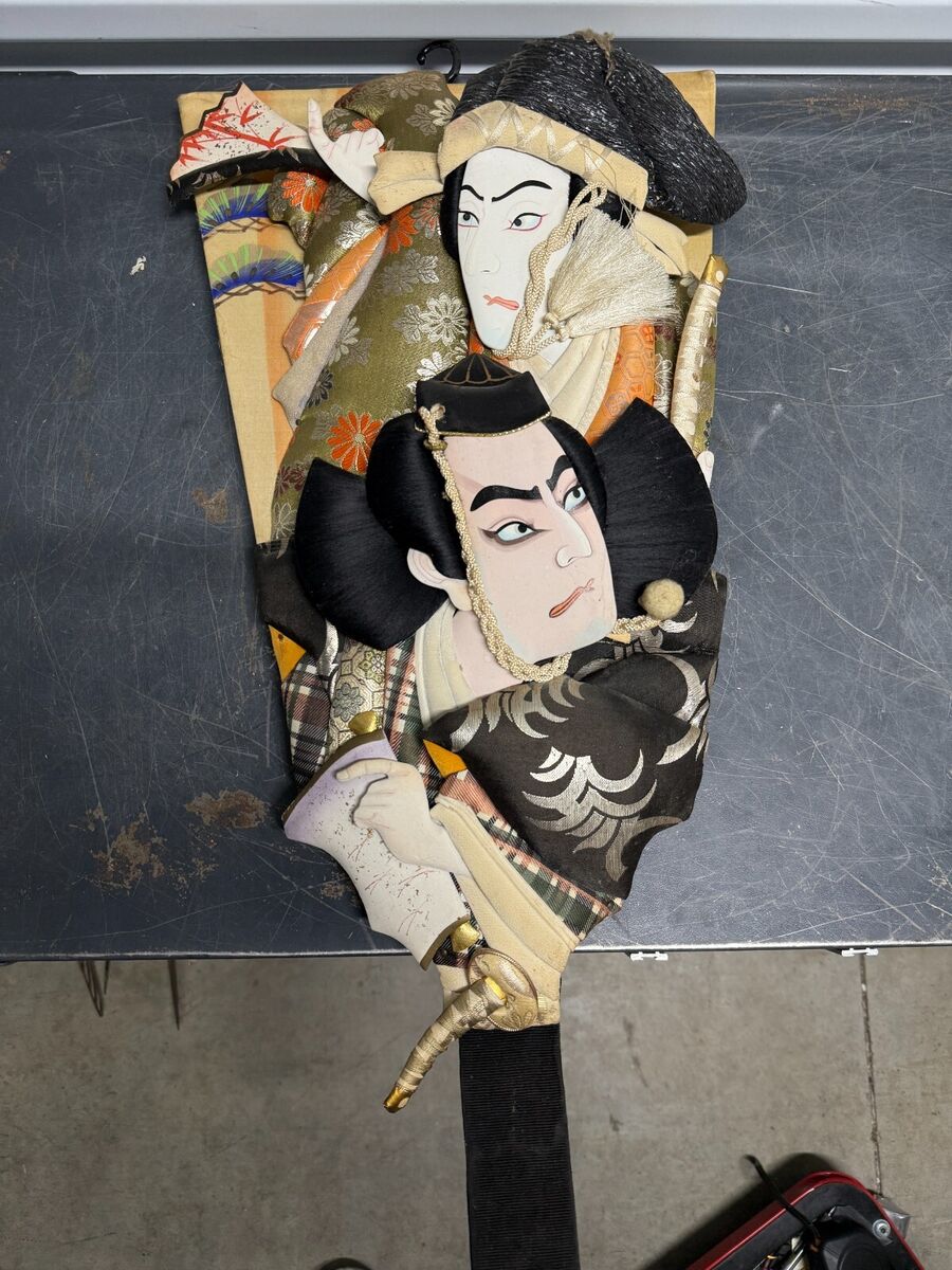 Japanese Hagoita Wooden Paddle Hanetsuki Samurai Design 30 Japanese Hagoita Wooden Paddle Hanetsuki Samurai Design 30
