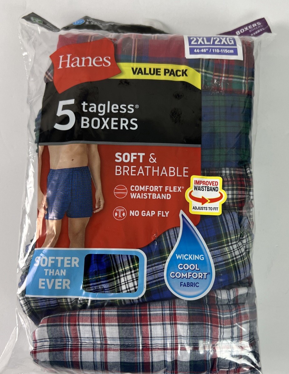 Hanes Men's Boxers Pack Size 2XL 44-46 Comfort Flex Waistband