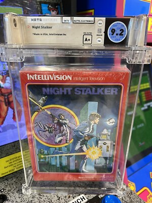 1982 Mattel Intellivision Night Stalker Graded WATA 9.2 A+ NEW SEALED H-Overlap