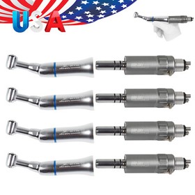 USA NSK Style Dental Slow Low Speed Handpiece Contra Angle Push /4Hole Air Motor