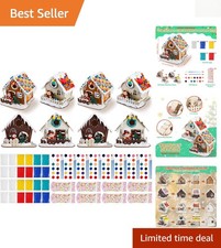 Comprehensive Christmas Gingerbread House Craft Kits - 48-Piece Set for Adults