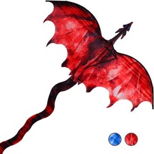 JEKOSEN Fiery Dragon 54" Huge Kite for Kids and Adults Easy to Fly 54",