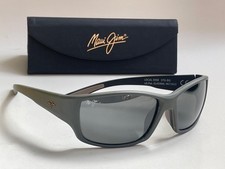 Maui Jim Local Kine Polarized Sunglasses Matte Khaki/Gray Mirror 810-54C Glass