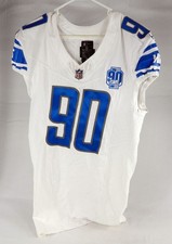 2023 Detroit Lions Cory Durden #90 Game Issued White Jersey 90th Patch 42+4 960