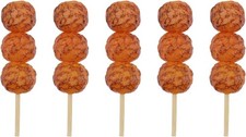 5 Miniature Beef Ball Skewers - Safe  Realistic Props for Photography  Decor